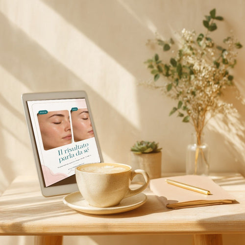 Template Canva per post di un centro estetico su tablet